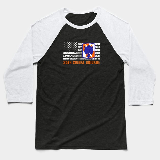 35th Signal Brigade Baseball T-Shirt by Jared S Davies